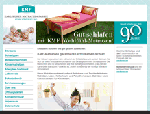 Tablet Screenshot of karlsruher-matratzen-fabrik.de